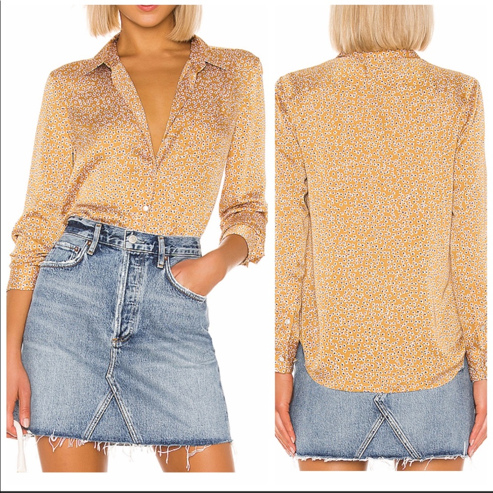 Equipment Yellow Button Down Shirt - image 1